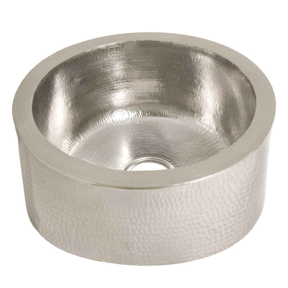 Native Trails Fiesta 19" Round Copper Apron-Front Bar and Prep Kitchen Sink