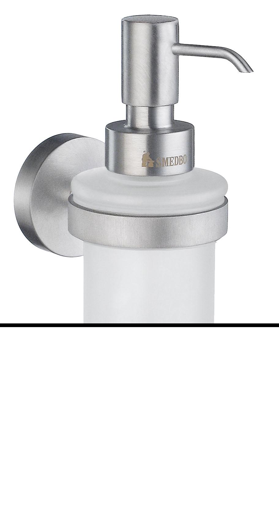 brushed chrome soap dispenser