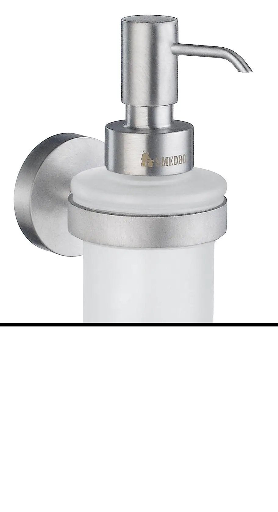 brushed chrome soap dispenser