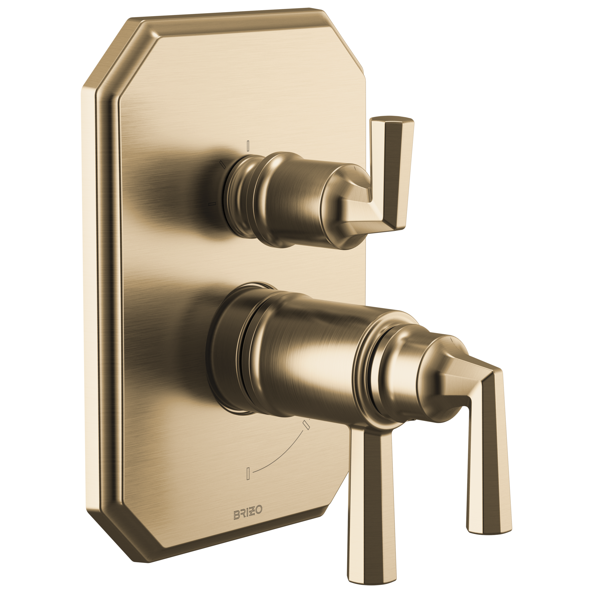 Brizo Beauclere TempAssure Thermostatic Valve with Integrated 3-Function Diverter Trim by Brizo
