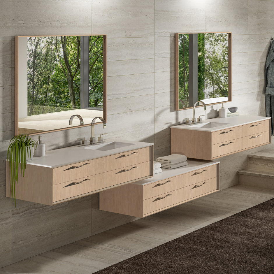 white oak vanity