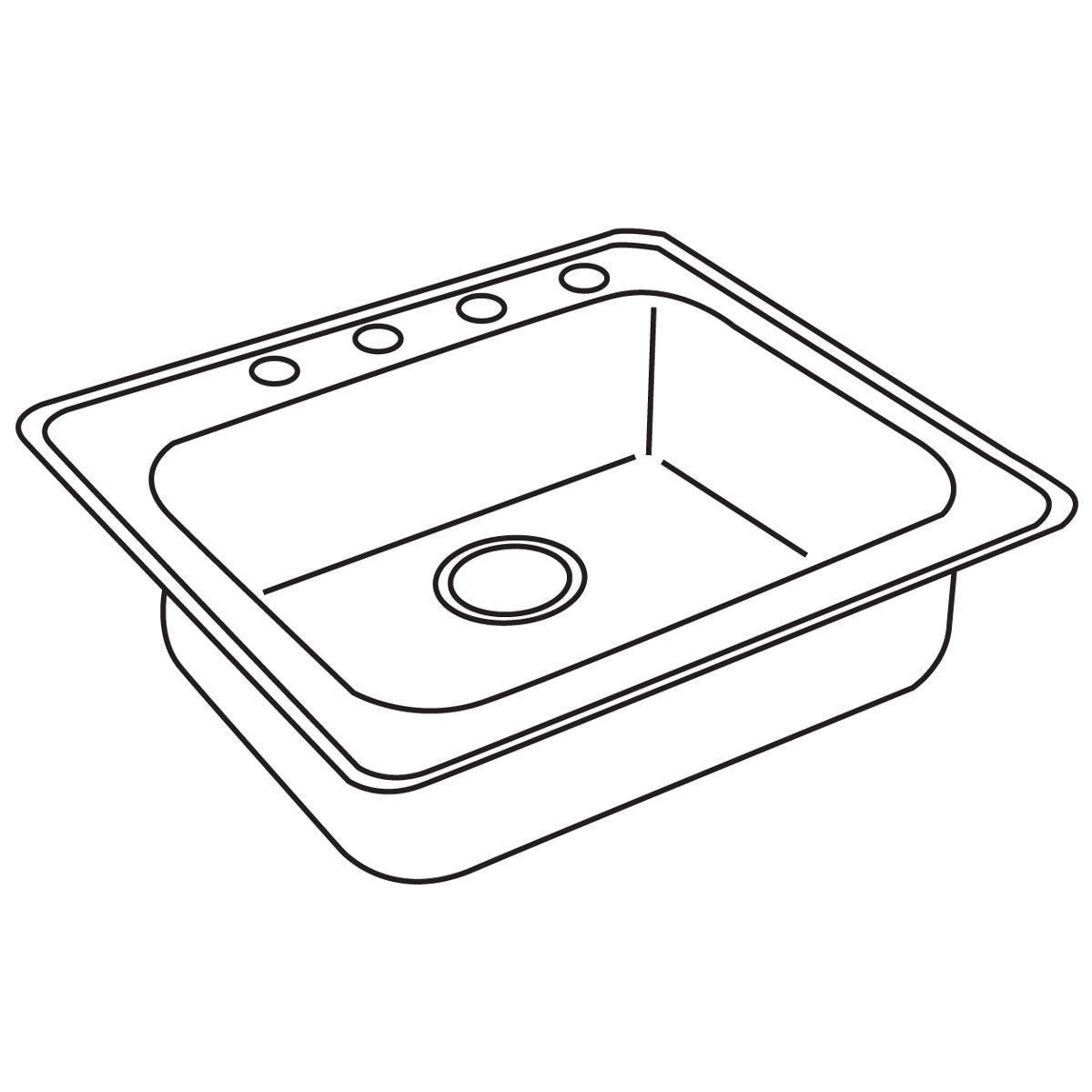 satin single bowl drop-in sink