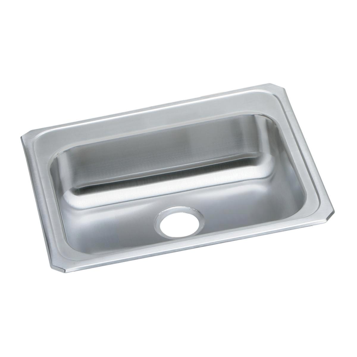 brushed satin single bowl drop-in sink