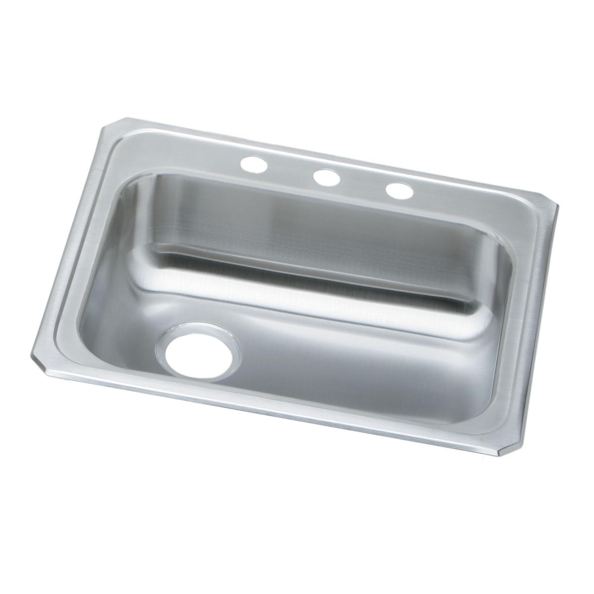 brushed satin single bowl drop-in sink