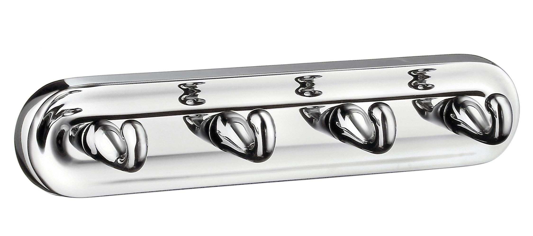 polished chrome quadruple hook