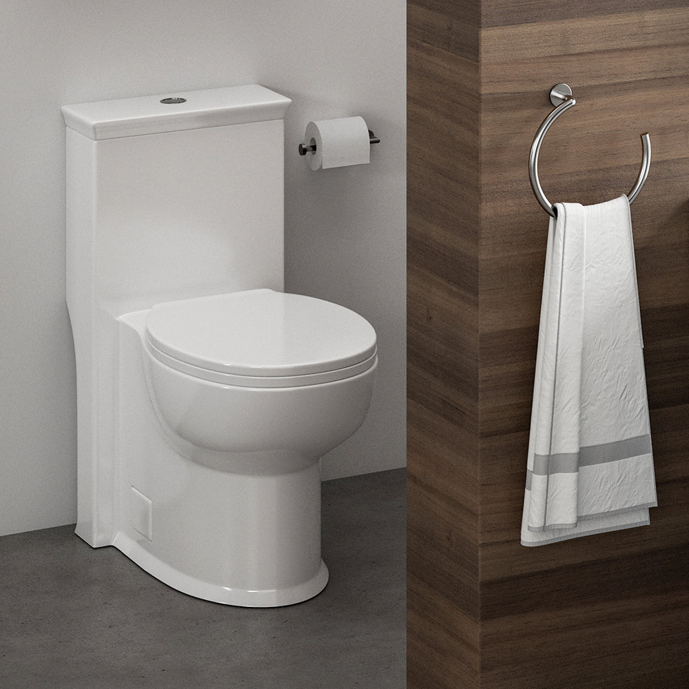 polished chrome towel ring