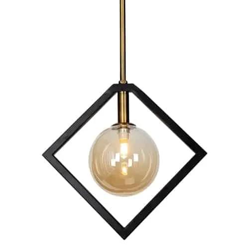 matte black and vintage bronze with champagne glass pendants