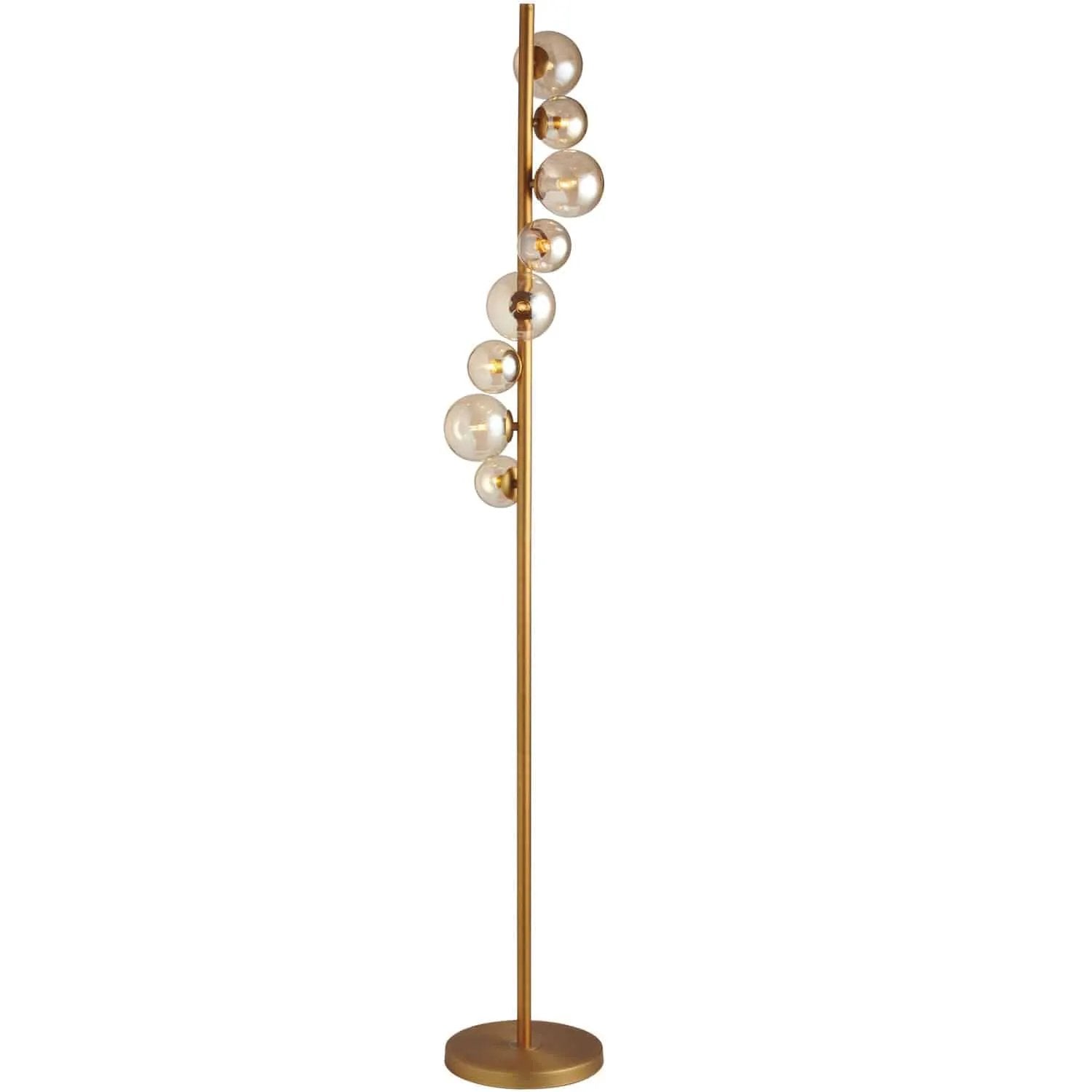 vintage bronze with cognac glass table lamp