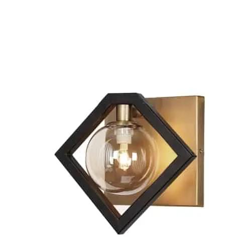 matte black and vintage bronze with champagne glass wall sconce