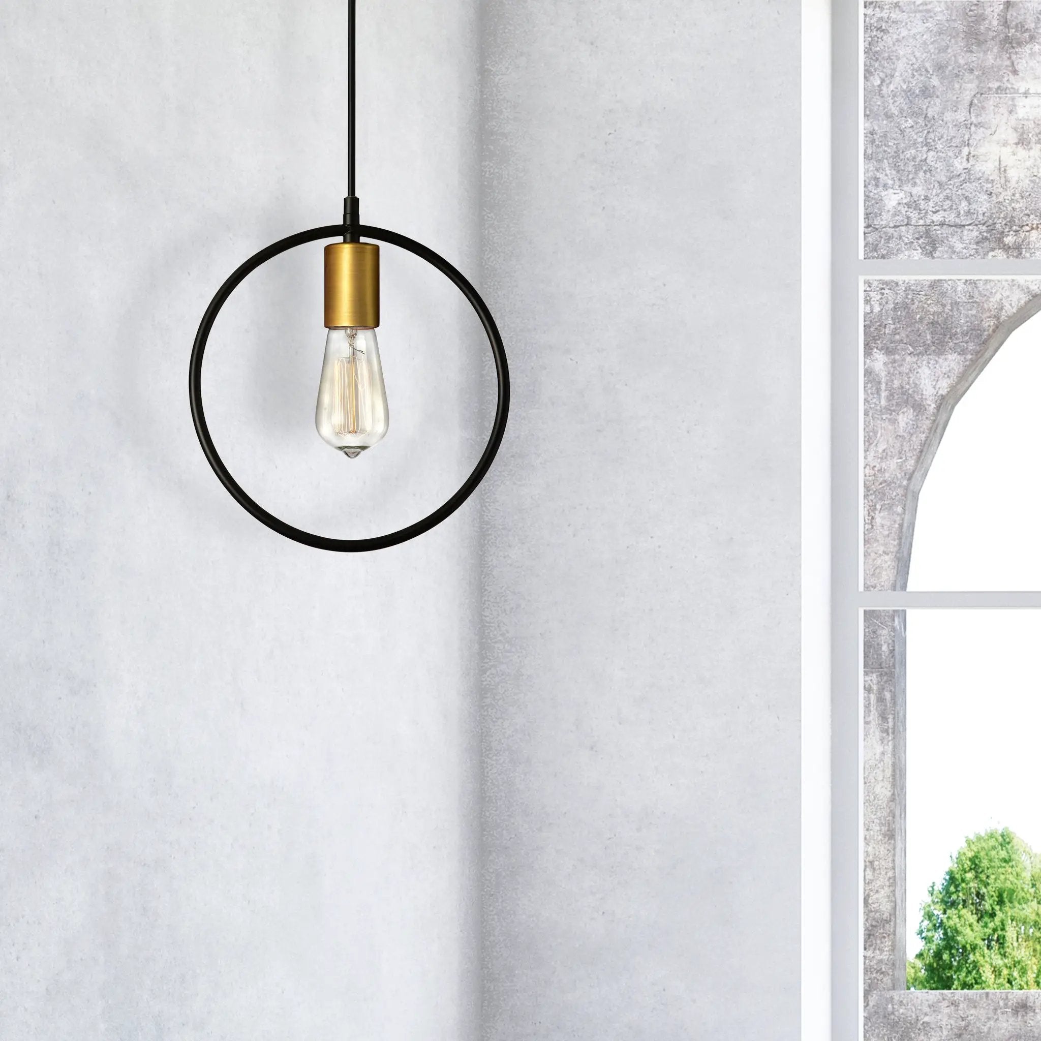 matte black and vintage bronze pendants