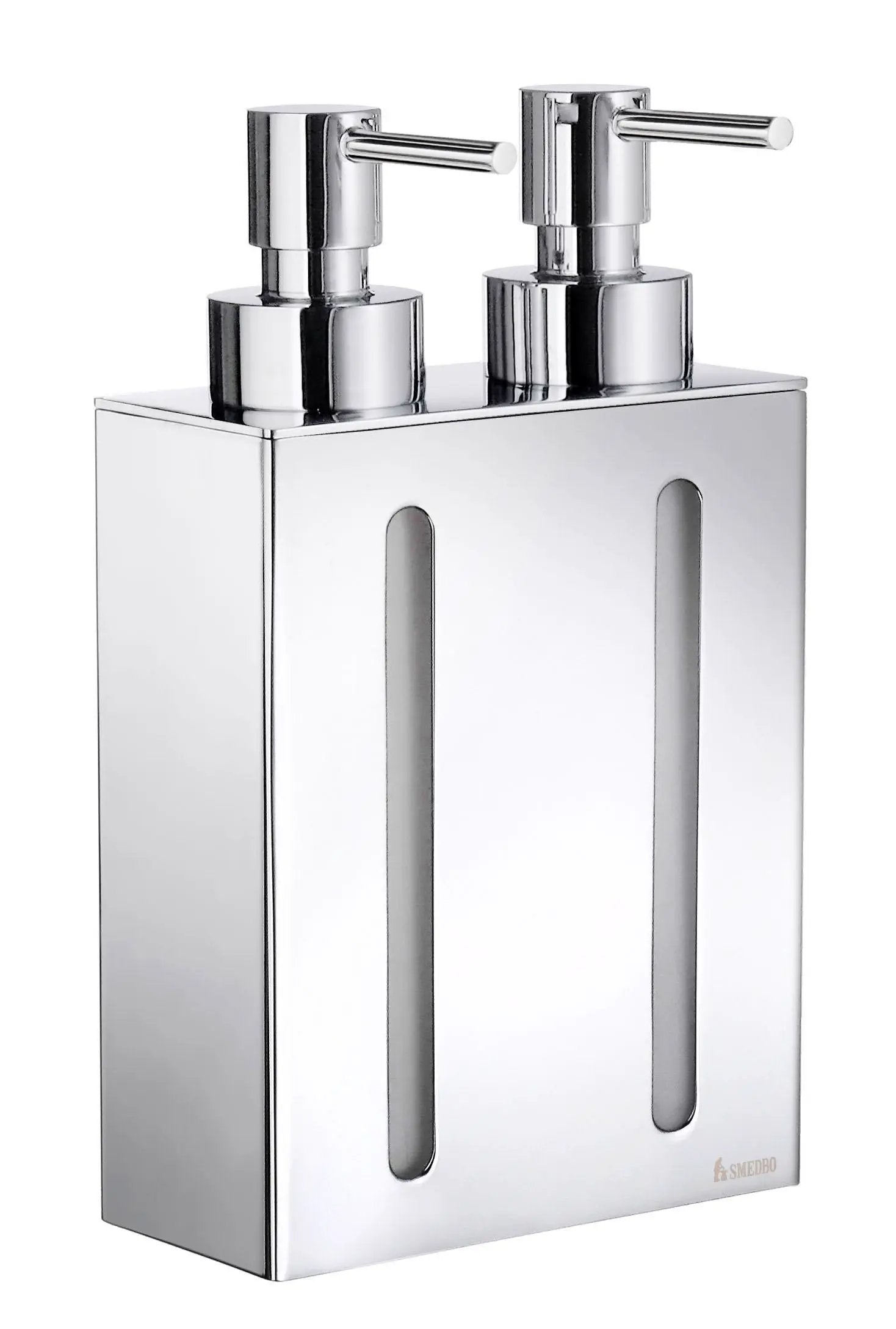 polished chrome soap dispenser