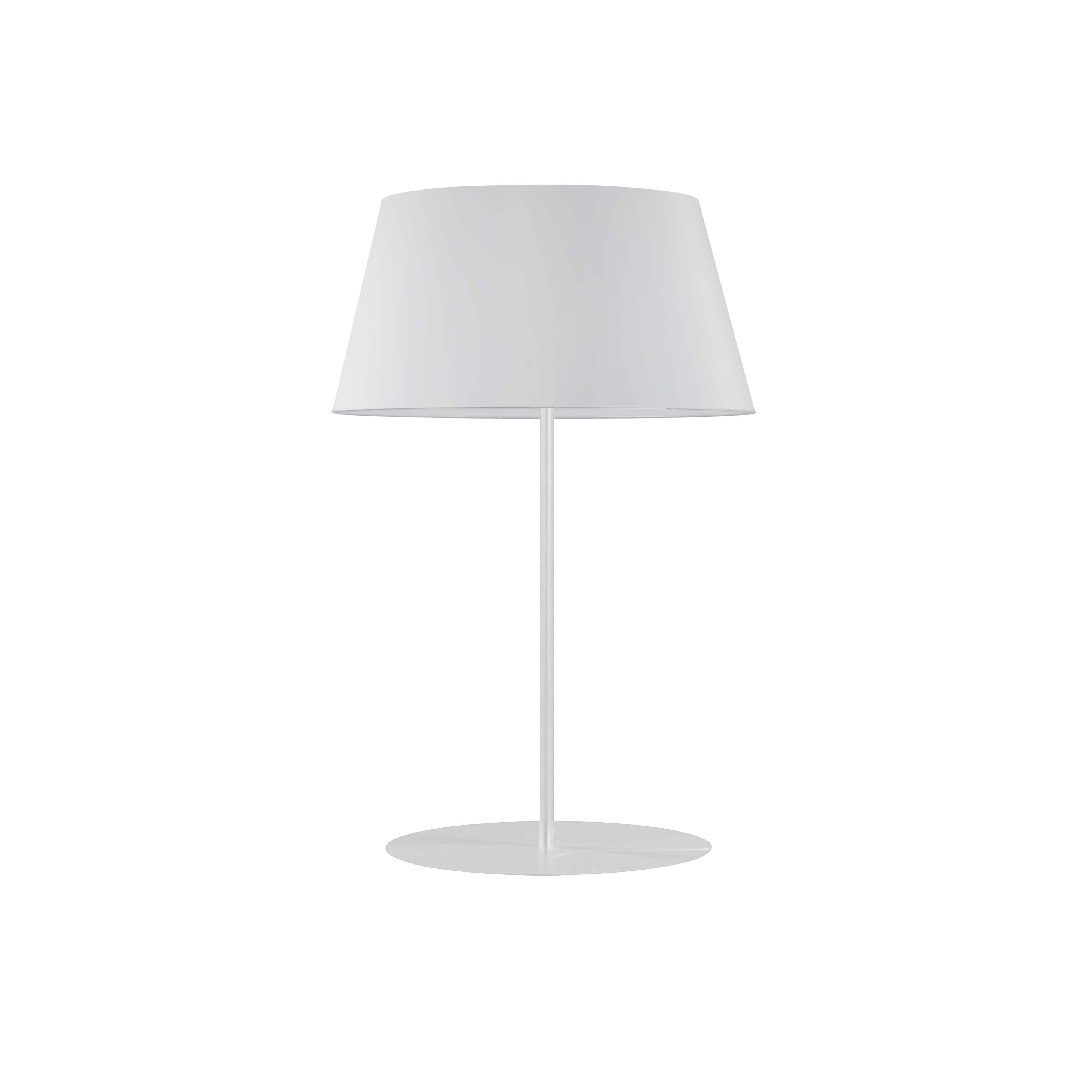 Dainolite 1 Light Incandescent Round Base Table Lamp with White Shade