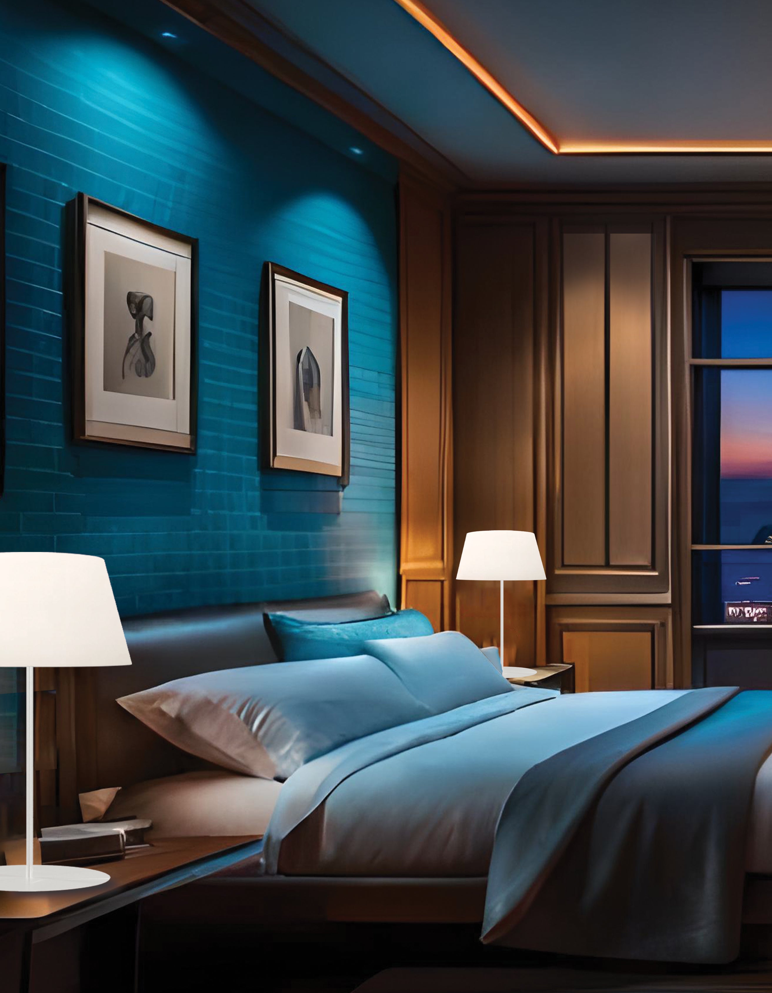 matte white table lamp