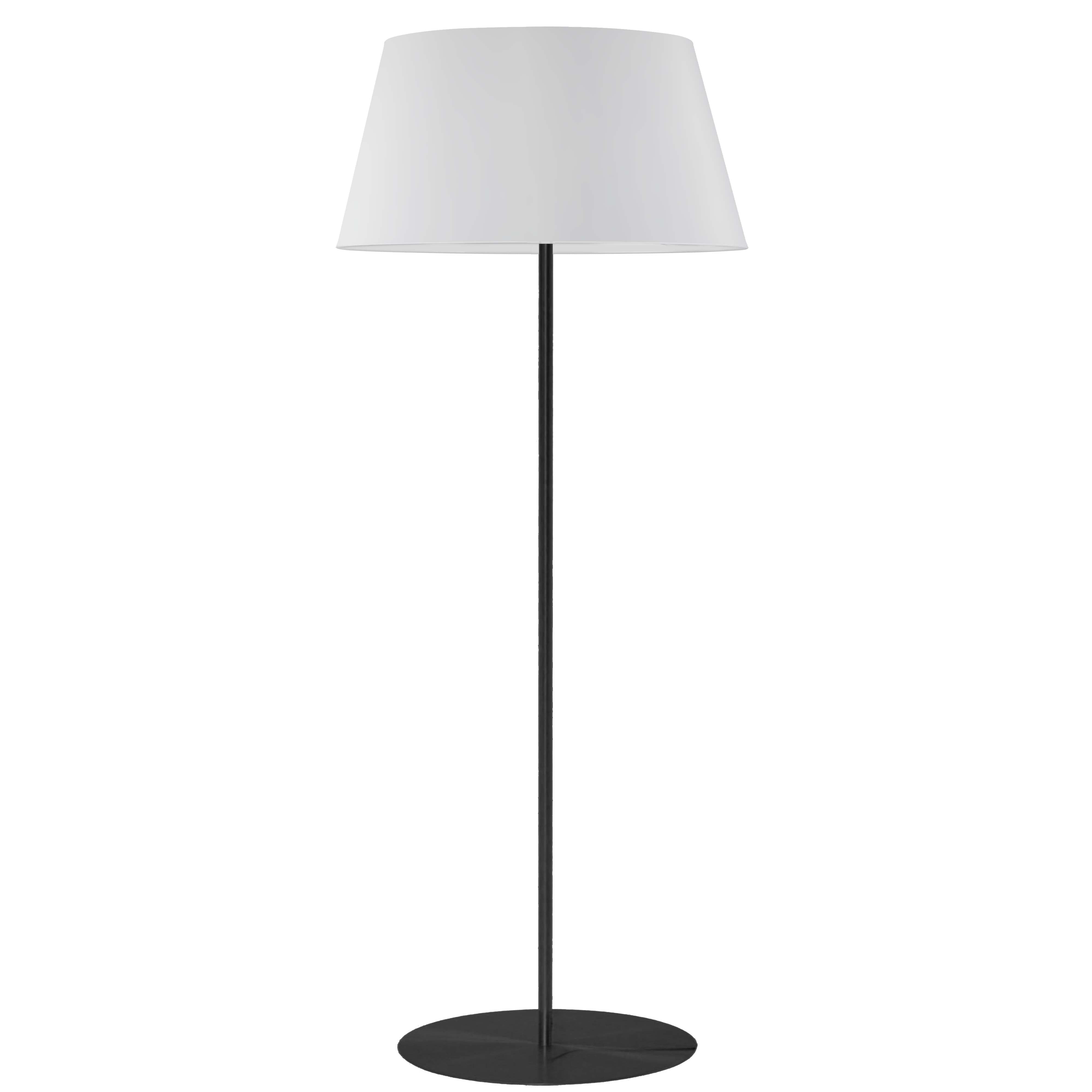 Dainolite 1 Light Incandescent Round Base Floor Lamp with White Shade