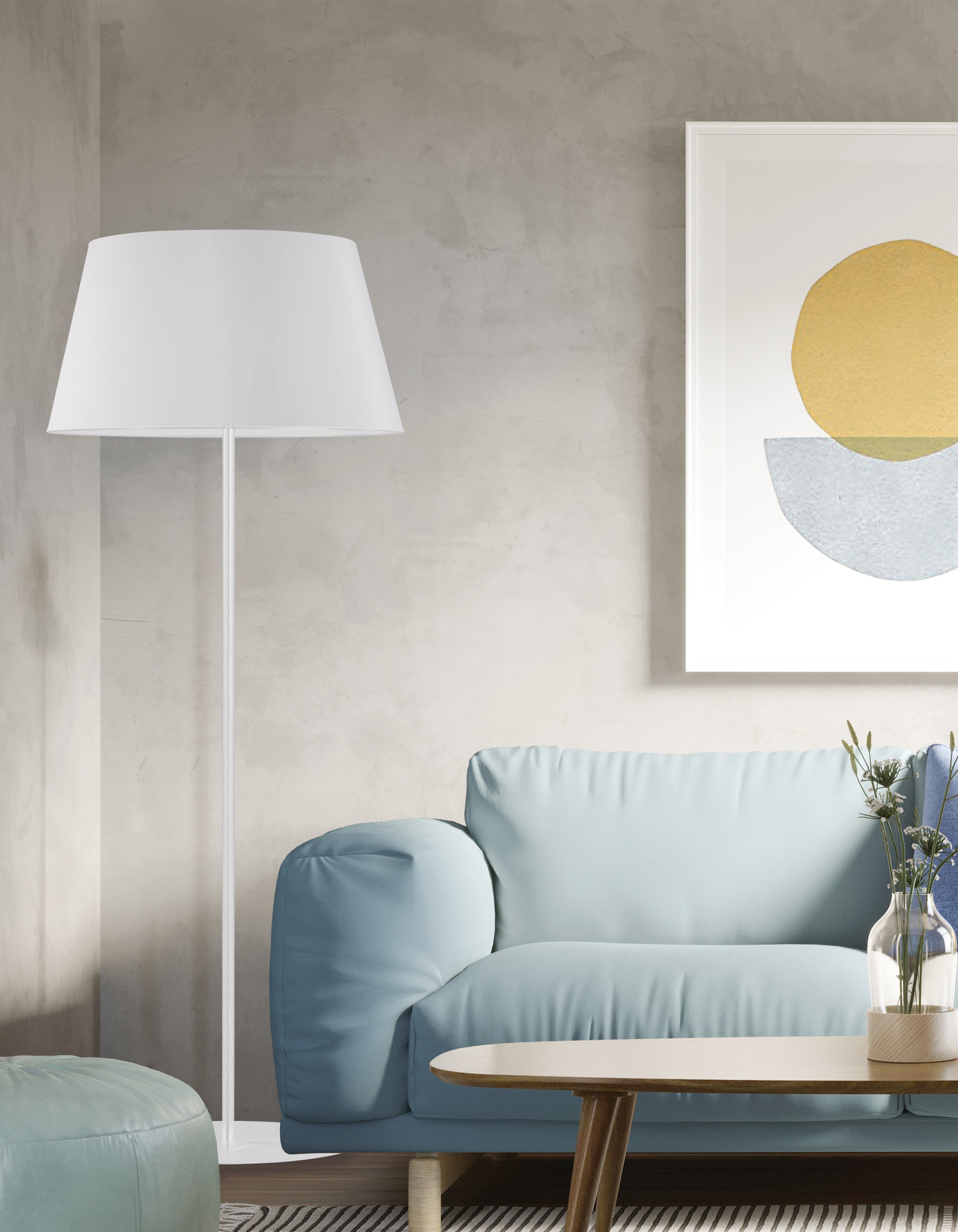 matte white table lamp