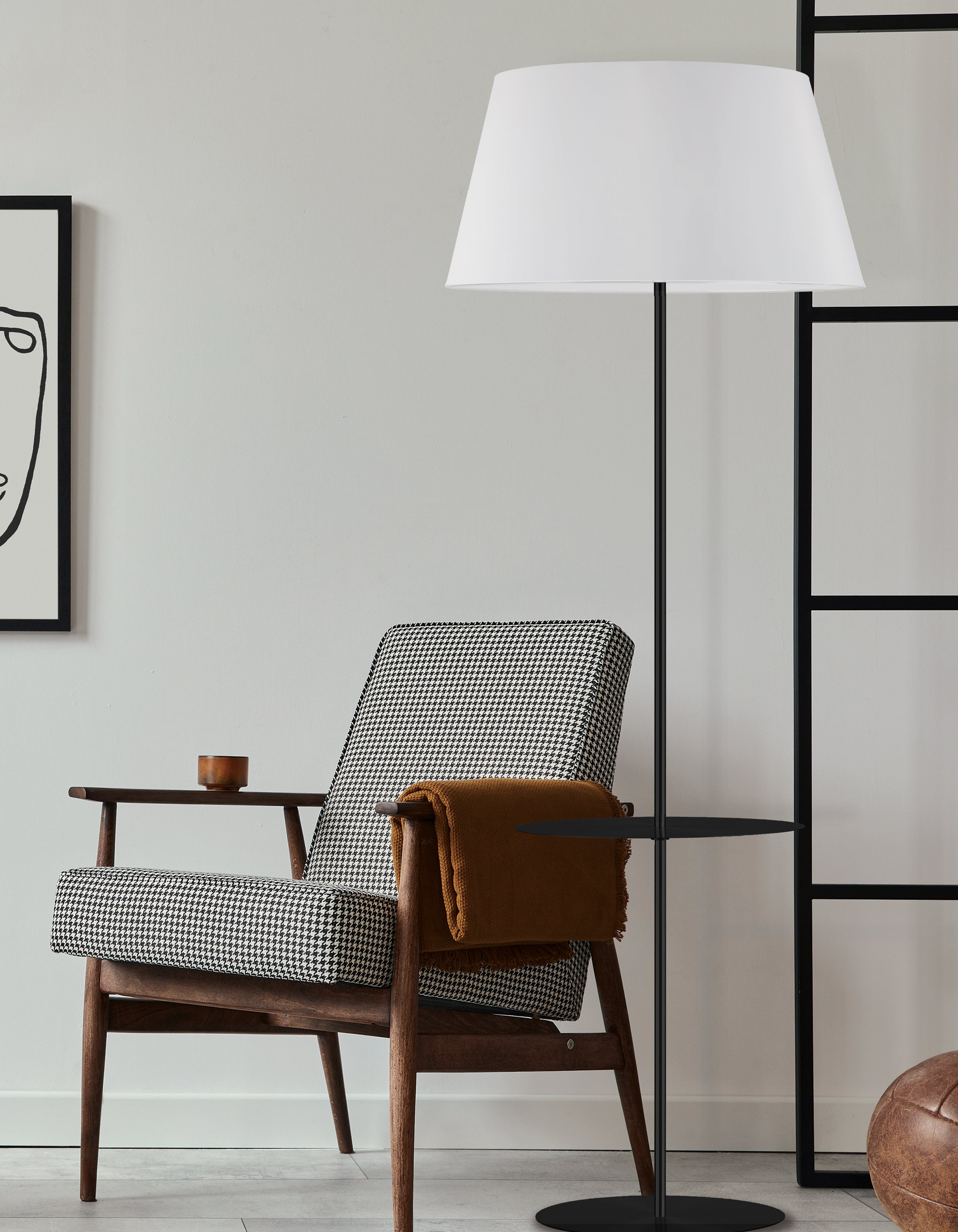 matte black table lamp