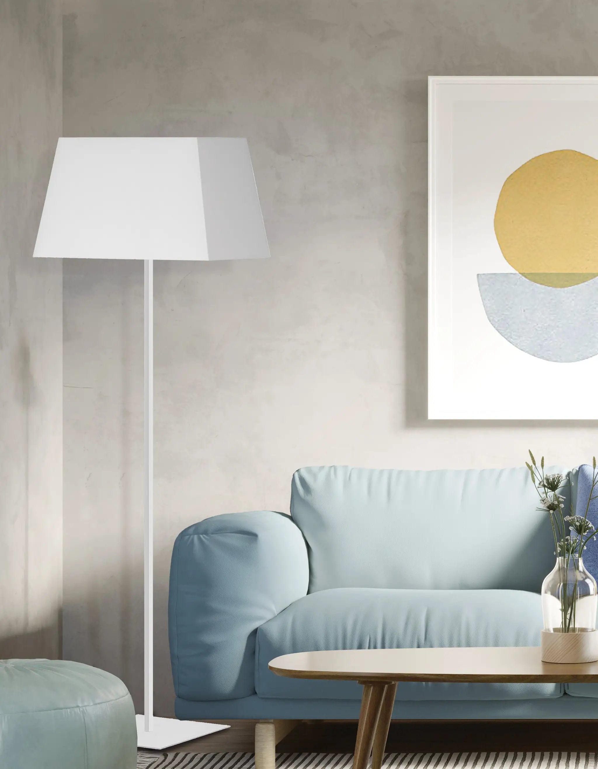 matte white table lamp