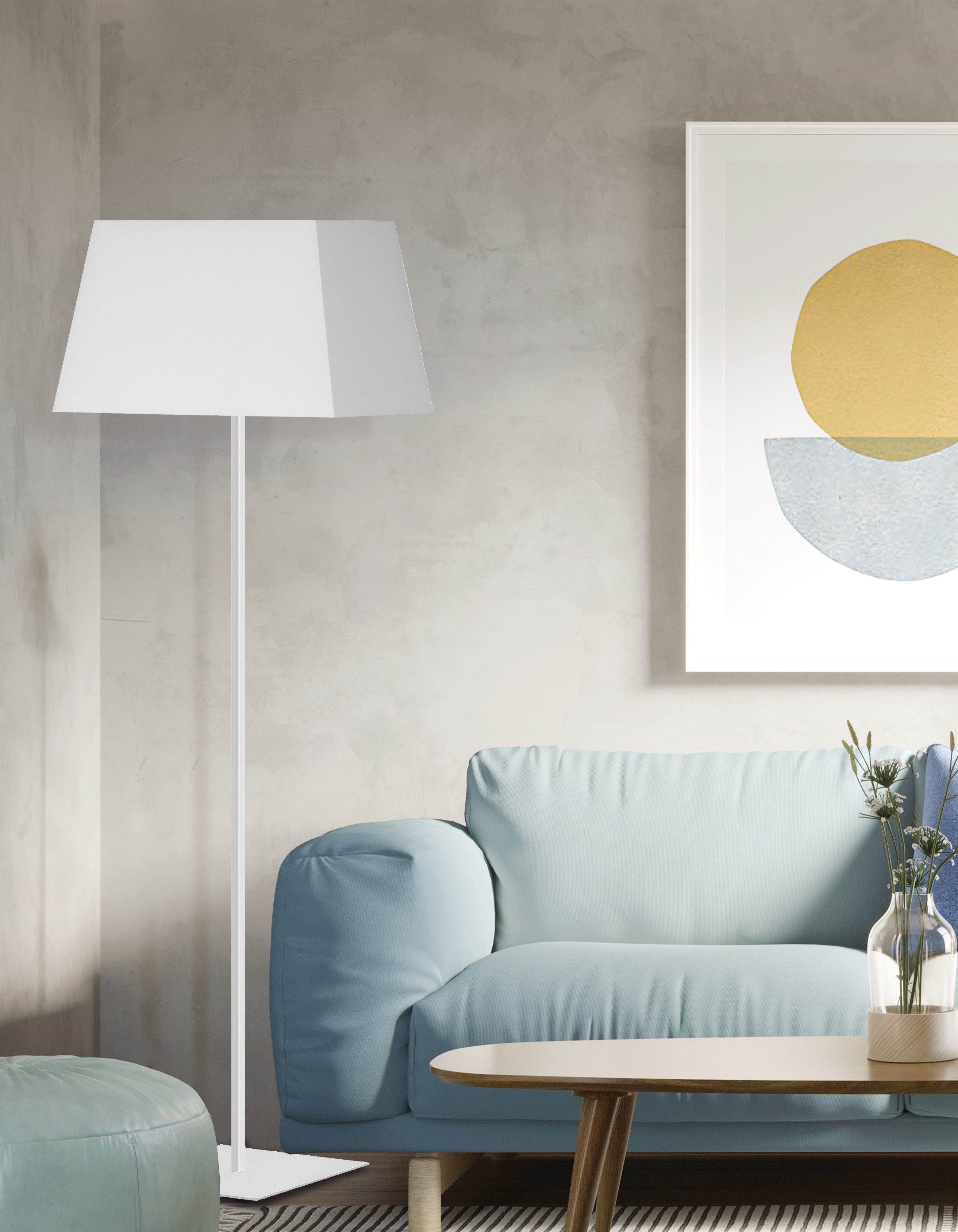 matte white table lamp