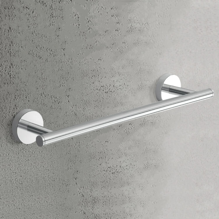 polished chrome towel bar