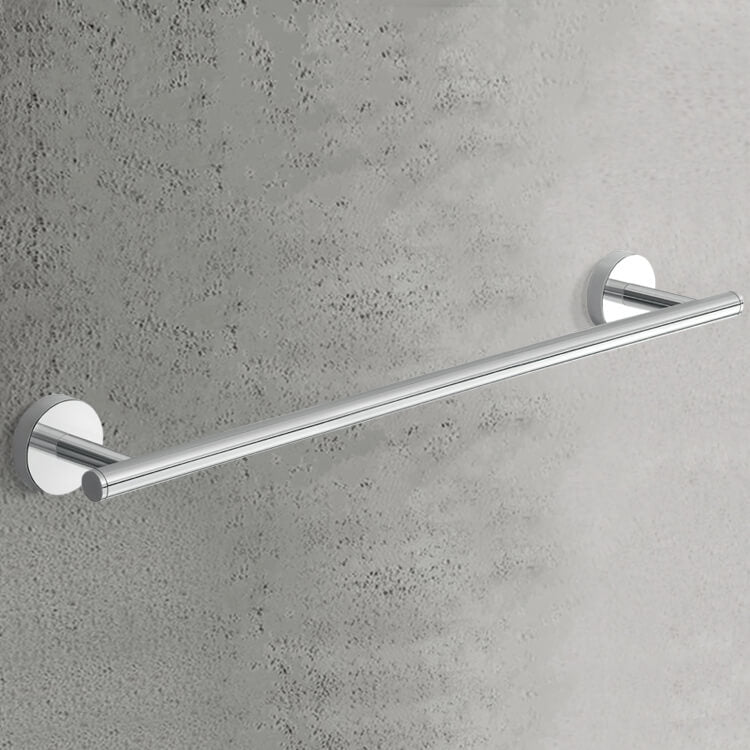 polished chrome towel bar