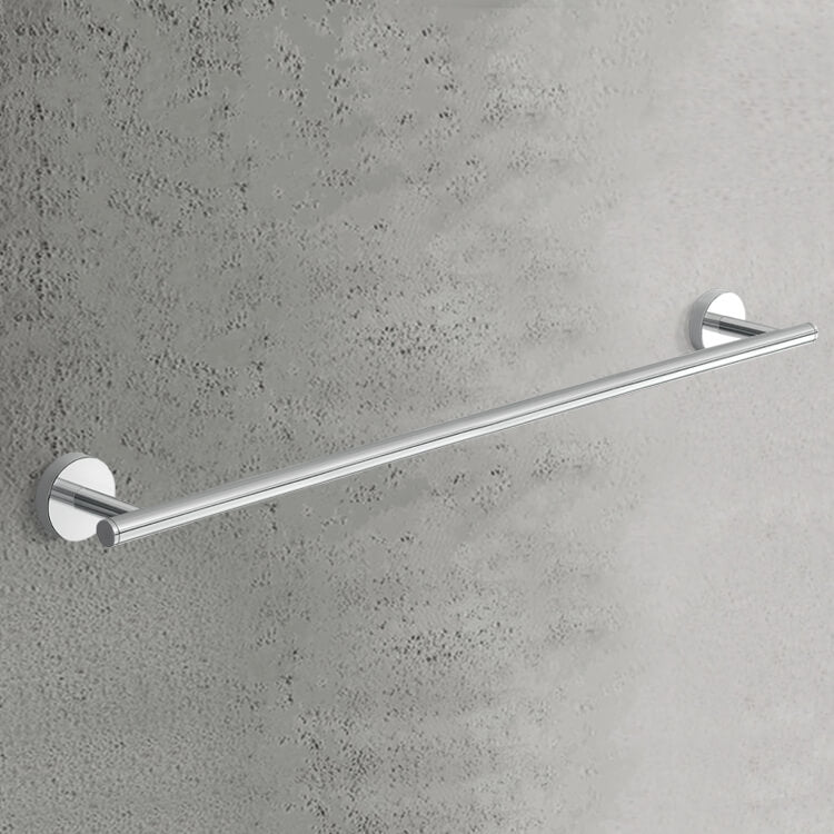 polished chrome towel bar