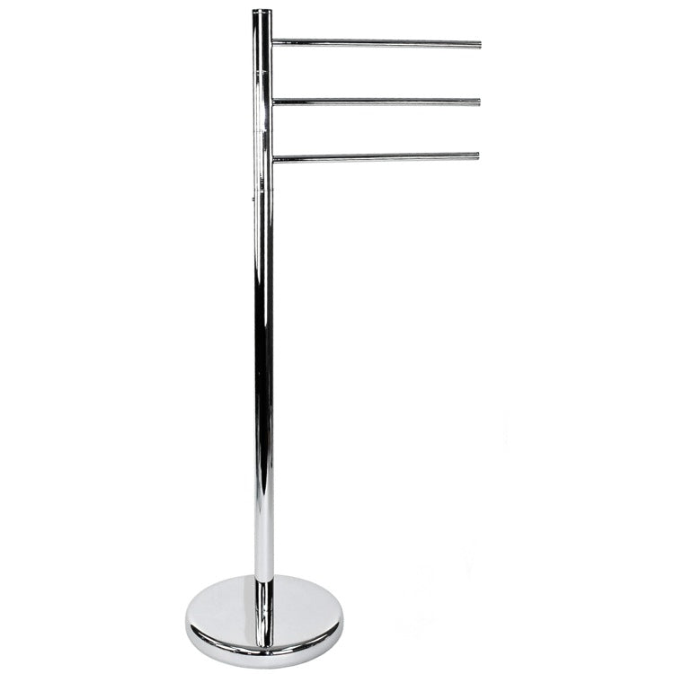 polished chrome towel stand