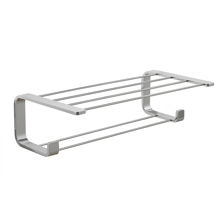 polished chrome towel rack