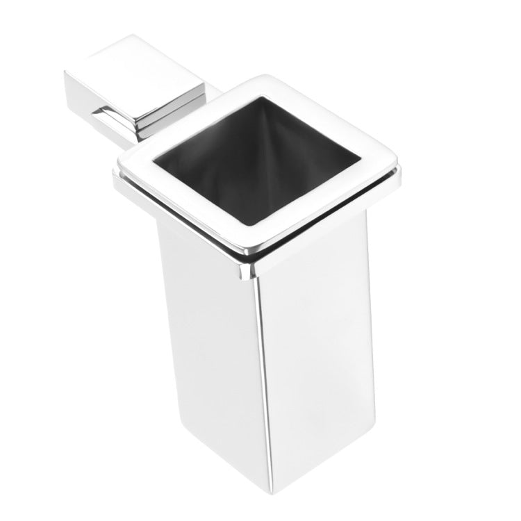 polished chrome toothbrush holder