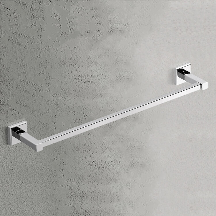 polished chrome towel bar