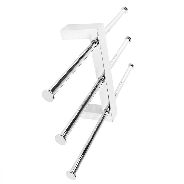 polished chrome towel rack