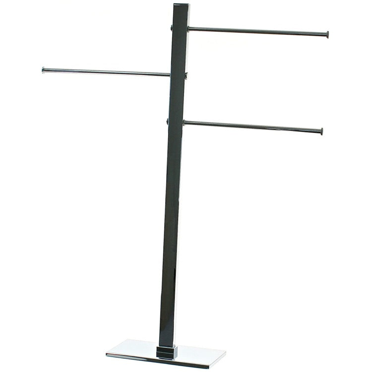 polished chrome towel stand