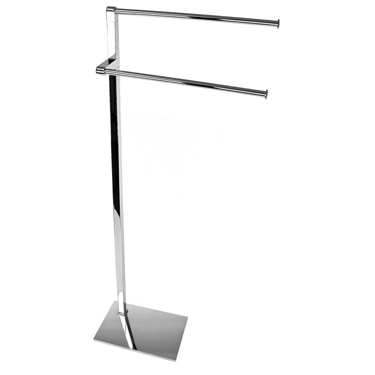 polished chrome towel stand