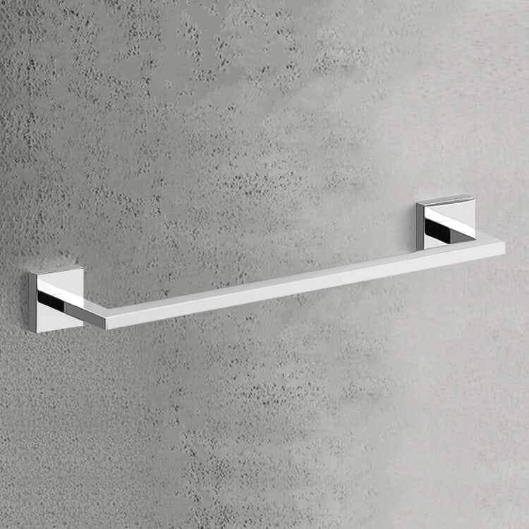 polished chrome towel bar