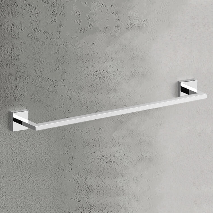 polished chrome towel bar