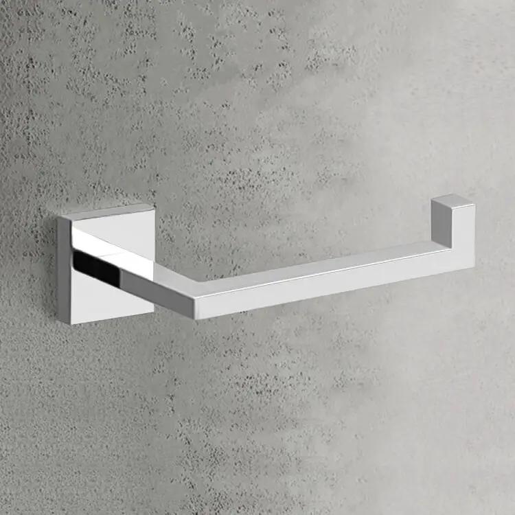 polished chrome toilet paper holder