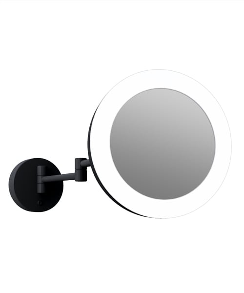 matt black makeup mirror