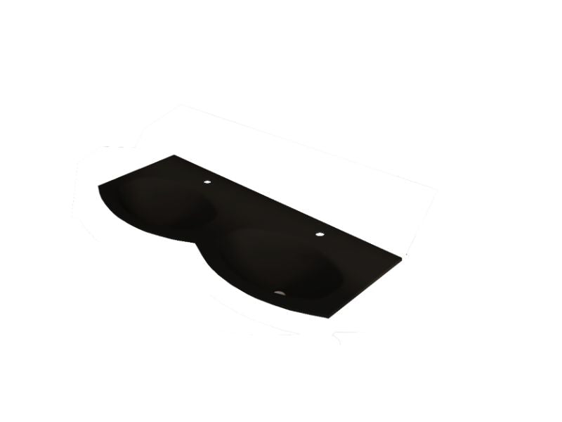Baden Haus Olimpia Vague 54" 1Ø Double Glass Basin by Baden Haus