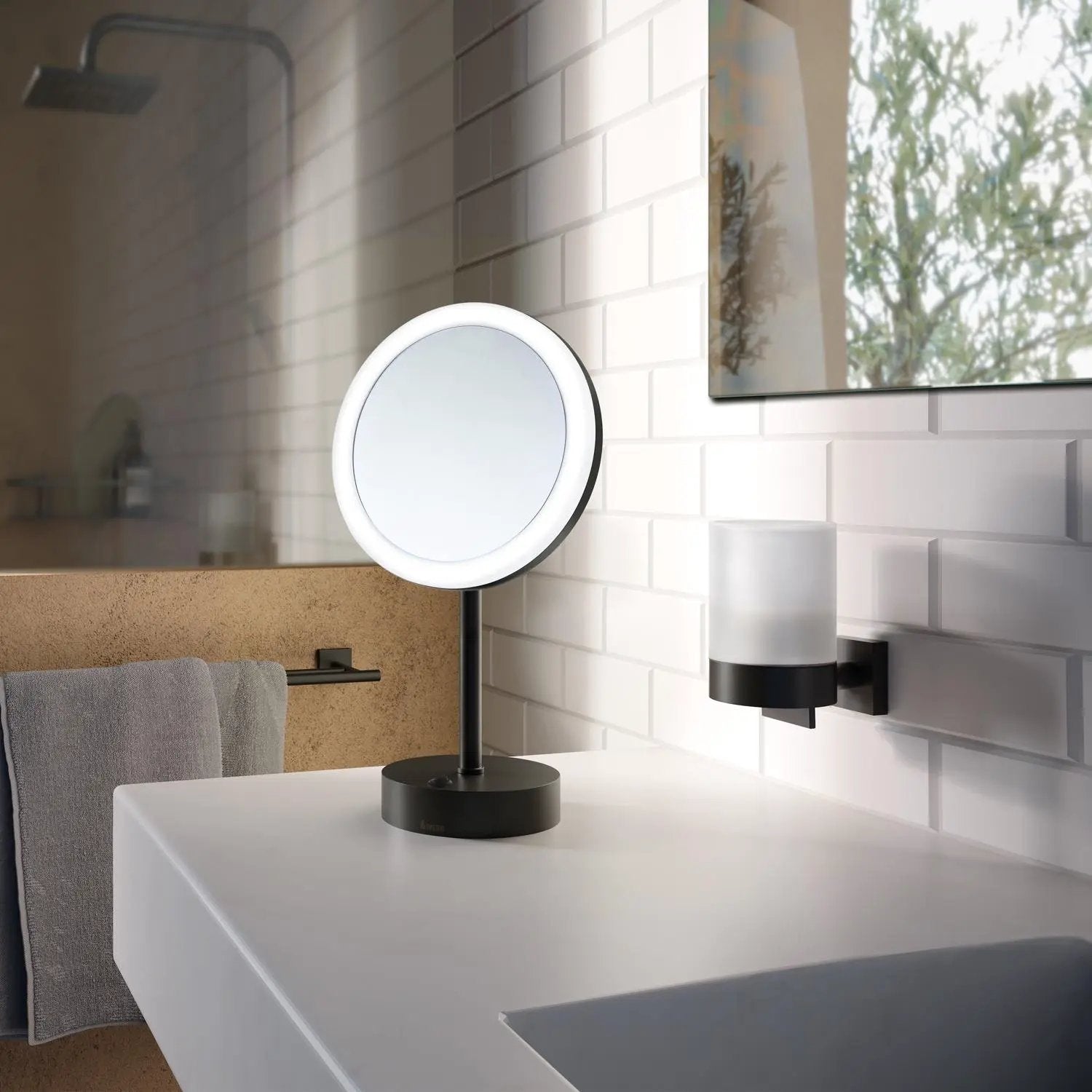 polished chrome soap dispenser