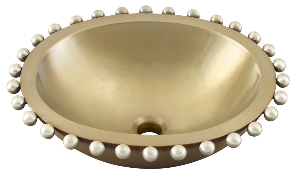 antique satin gold and burnished nickel smooth sink