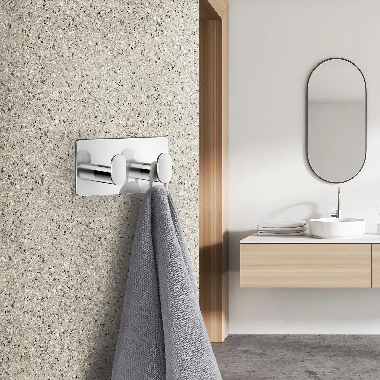 black towel hook