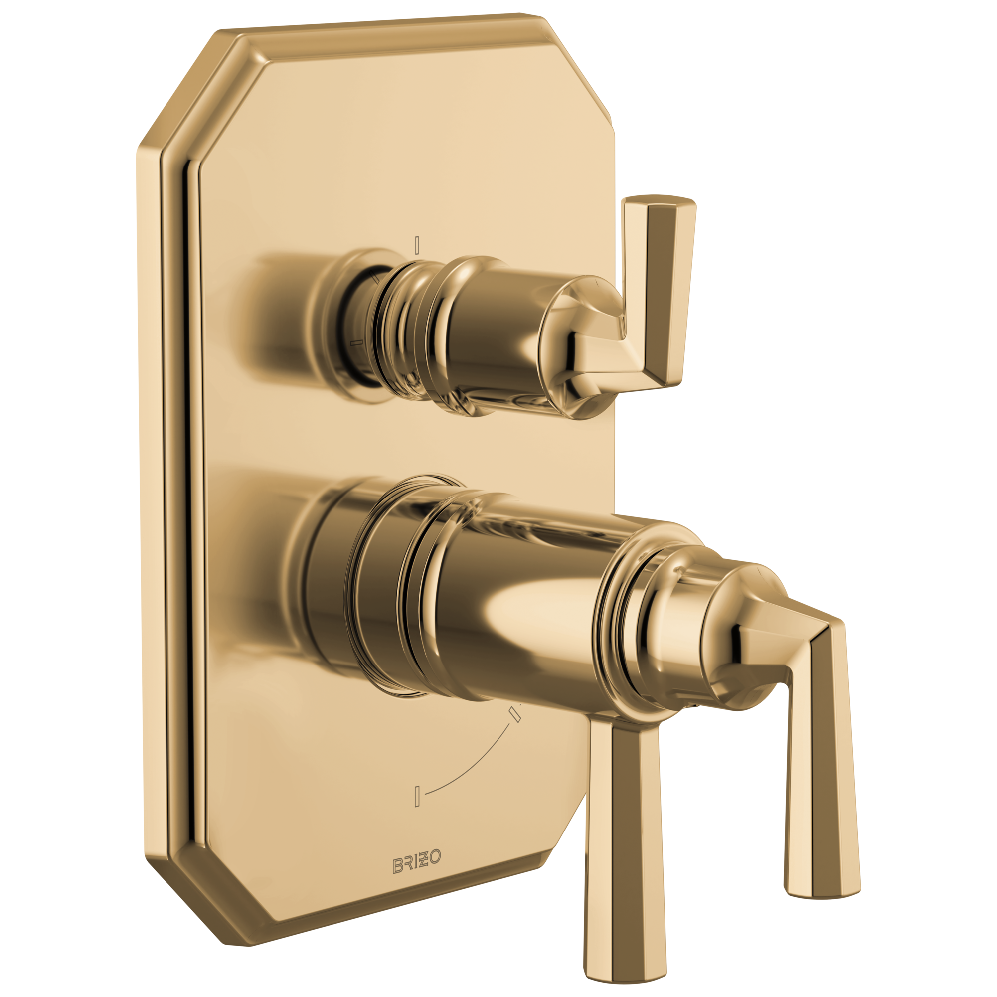 Brizo Beauclere TempAssure Thermostatic Valve with Integrated 3-Function Diverter Trim by Brizo