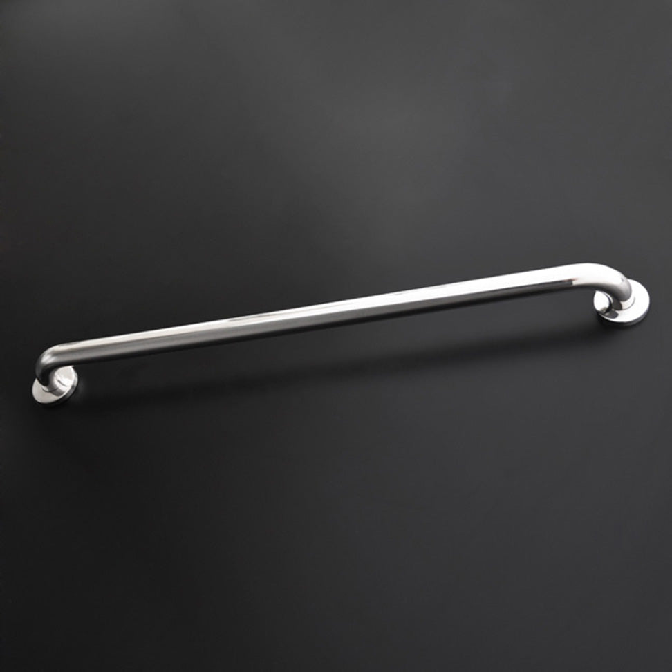 polished stainless steel grab bar
