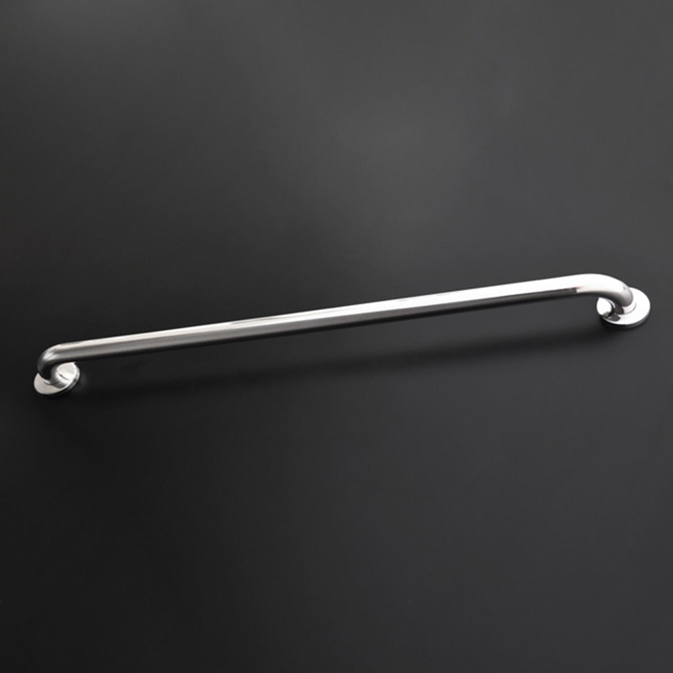 polished stainless steel grab bar