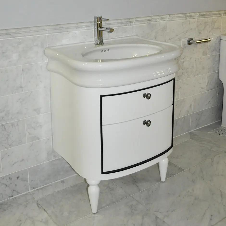 gloss white (black trim) vanity