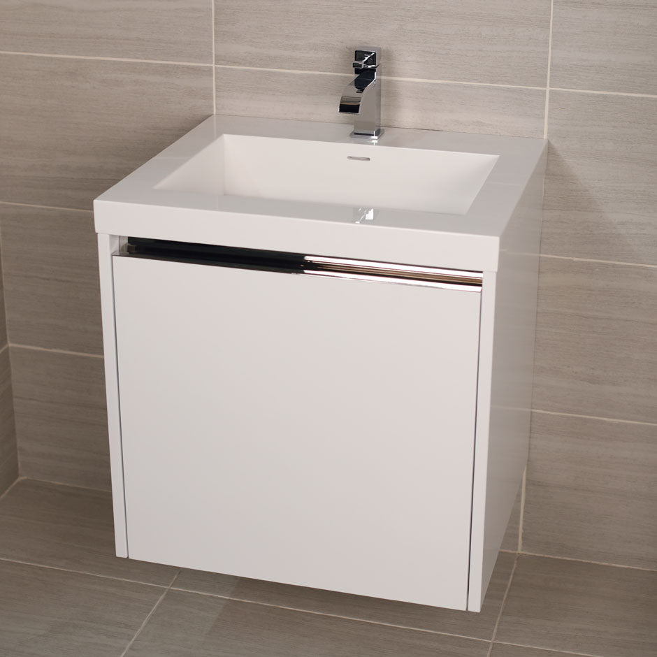 matte white vanity