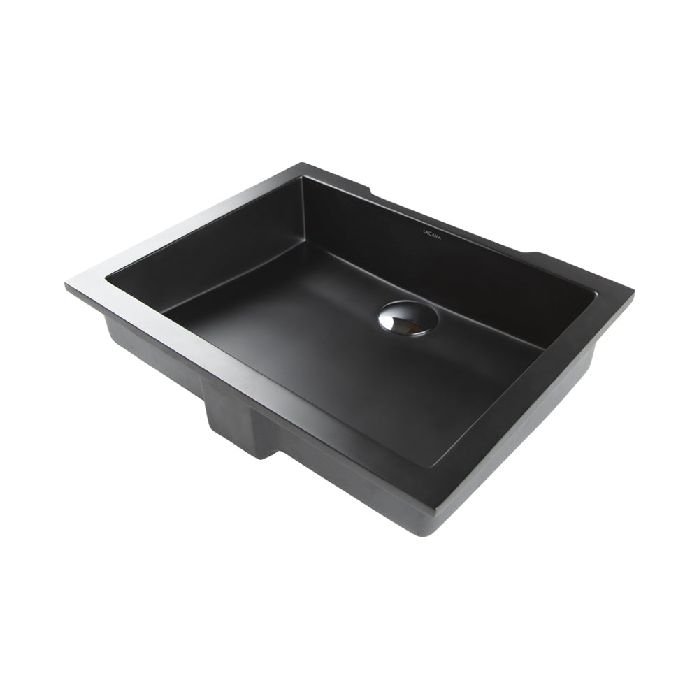 Lacava Kubista 19 1/2" Under-Counter Bathroom Sink Made Of Solid Surface with an Overflow.