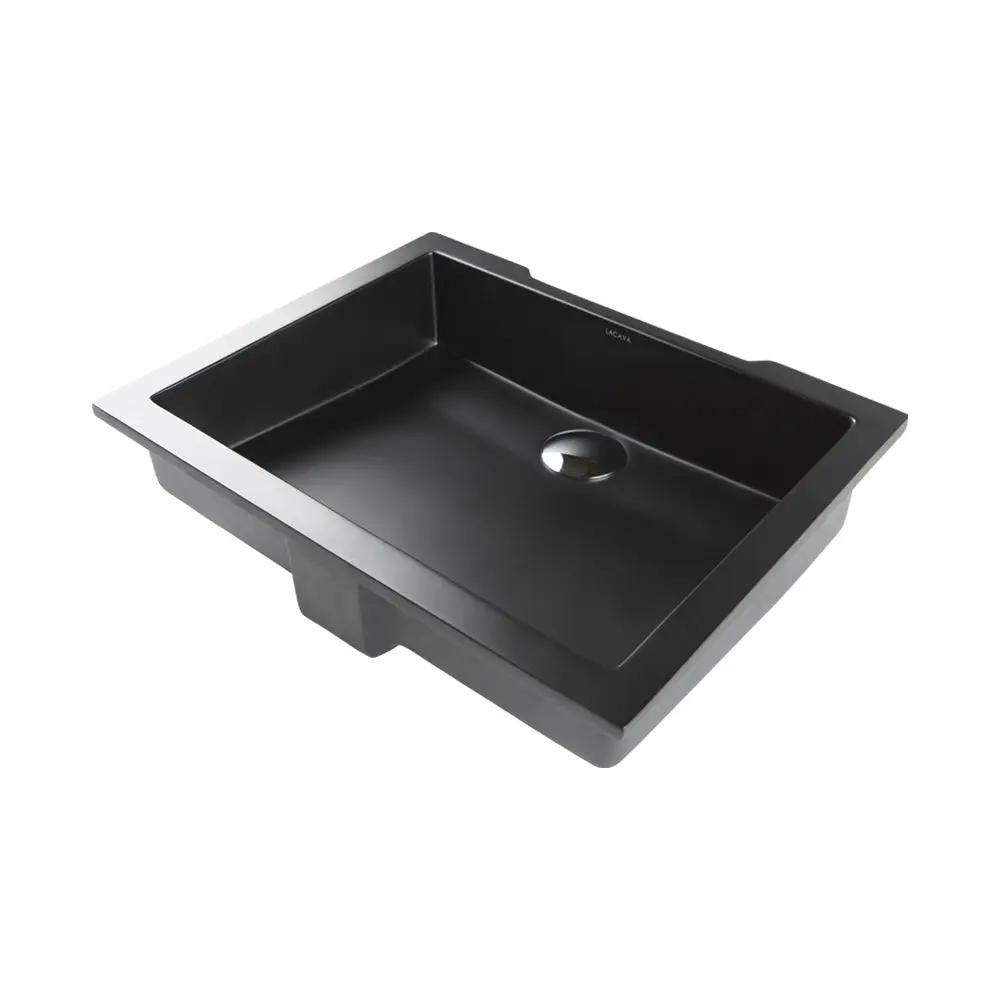 Lacava Kubista 19 1/2" Under-Counter Bathroom Sink Made Of Solid Surface with an Overflow. by Lacava
