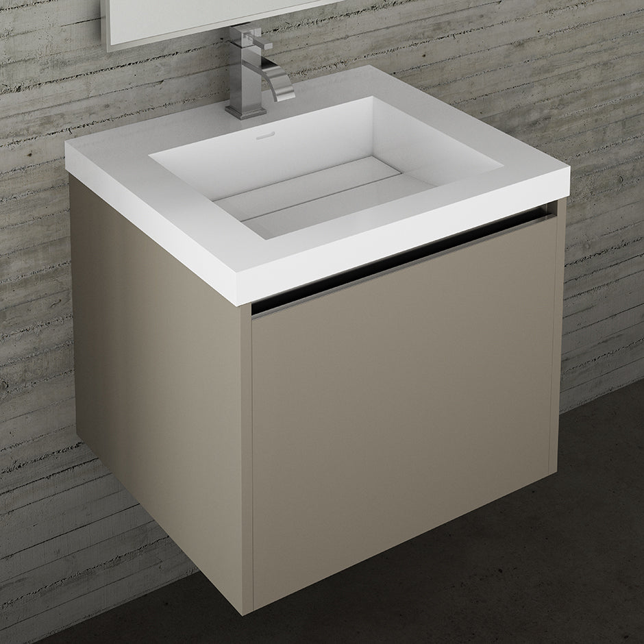 matte taupe vanity