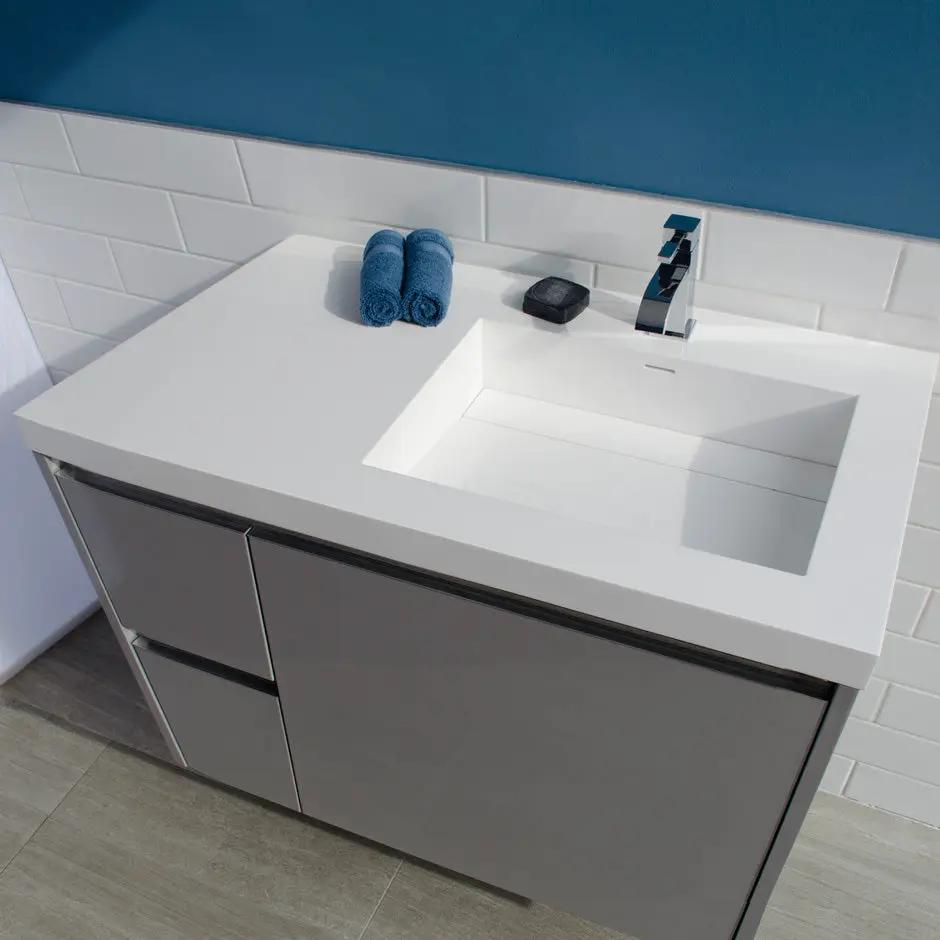 matte white sink