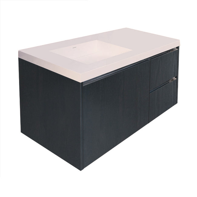 Lacava Kubista 48" Wall-Mount Under Counter Vanity - Left by Lacava